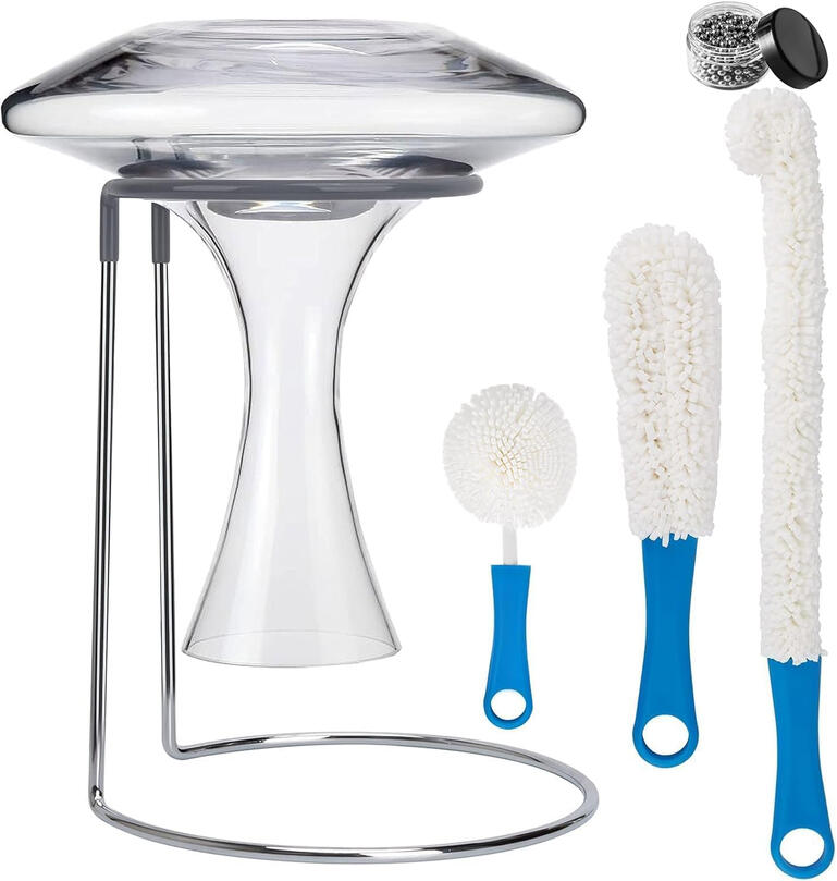 wine decanter drying stand and cleaning kit wine decanter drying stand and cleaning kit